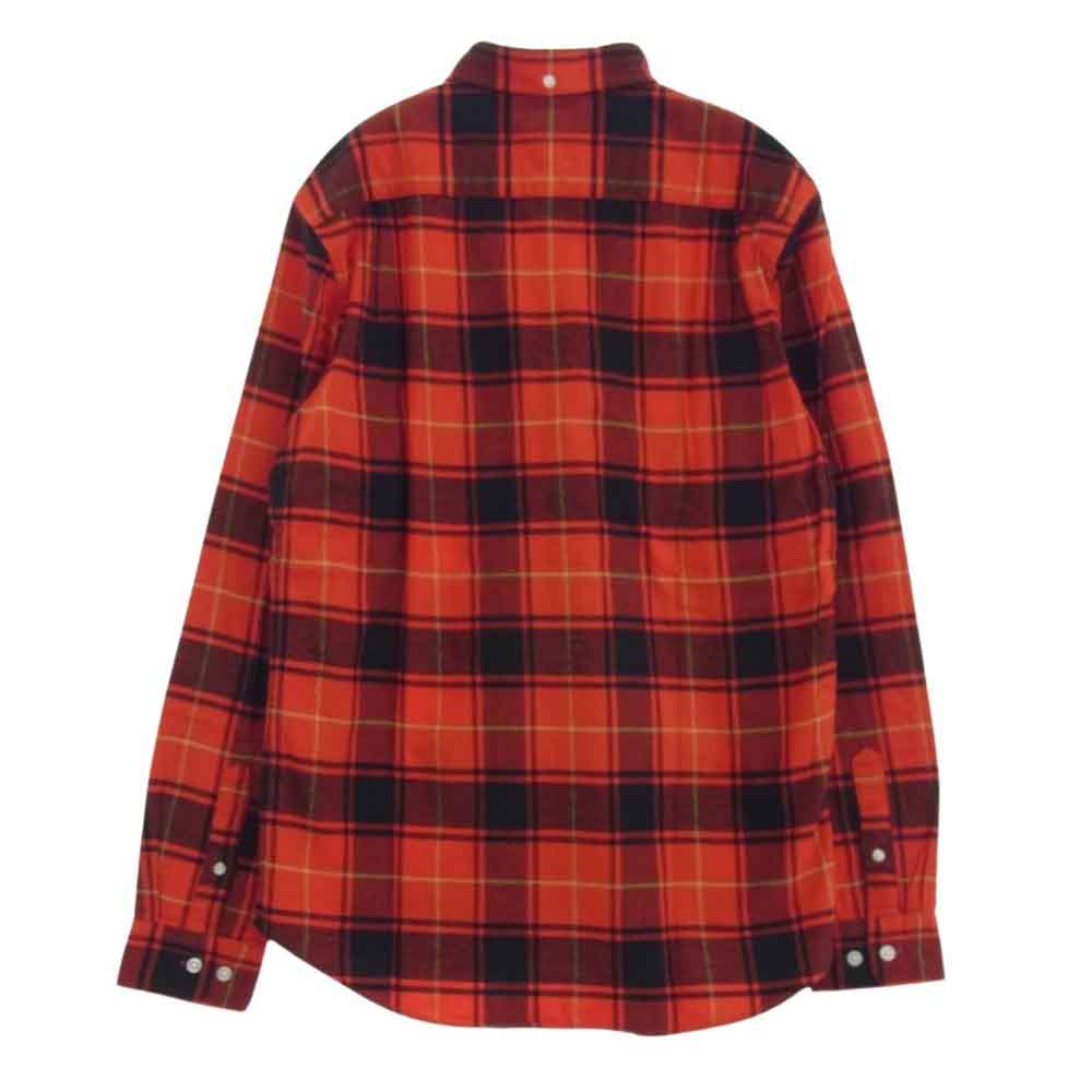 Supreme シュプリーム 16AW Tartan Plaid B.D Shirt タータンチェック BD フラン ネルシャツ 長袖 レッド系 M【美品】【中古】