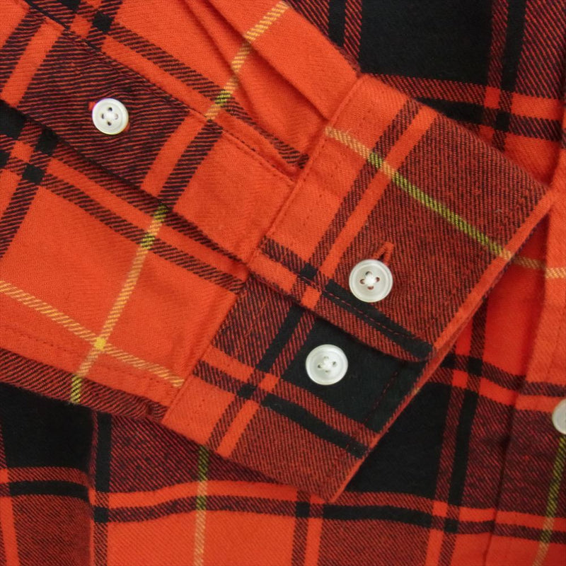 Supreme シュプリーム 16AW Tartan Plaid B.D Shirt タータンチェック BD フラン ネルシャツ 長袖 レッド系 M【美品】【中古】