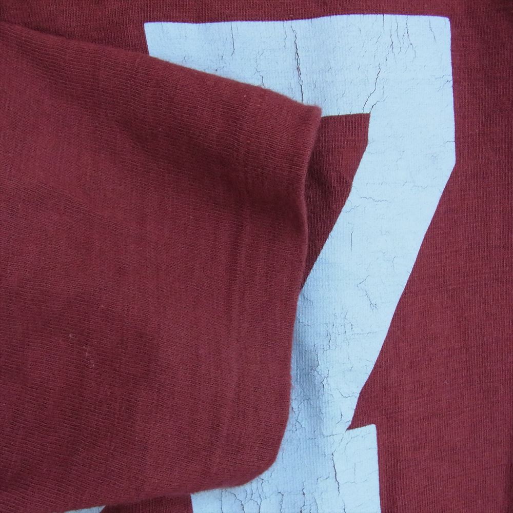 WAREHOUSE ウエアハウス Lot 4063 7分袖 フットボール Tee バーガンディ系 42【中古】