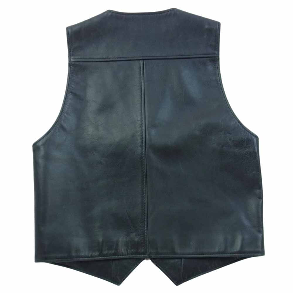 KADOYA カドヤ K'S LEATHER 牛革 レザー ベスト ブラック系 L【中古