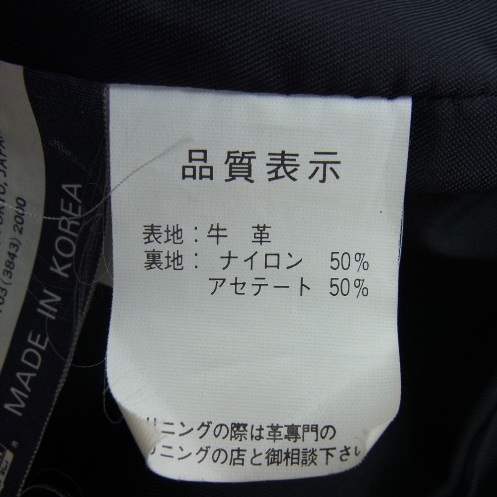KADOYA カドヤ K'S LEATHER 牛革 レザー ベスト  ブラック系 L【中古】