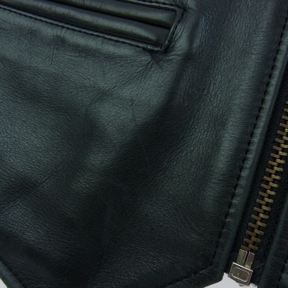 KADOYA カドヤ K'S LEATHER 牛革 レザー ベスト  ブラック系 L【中古】