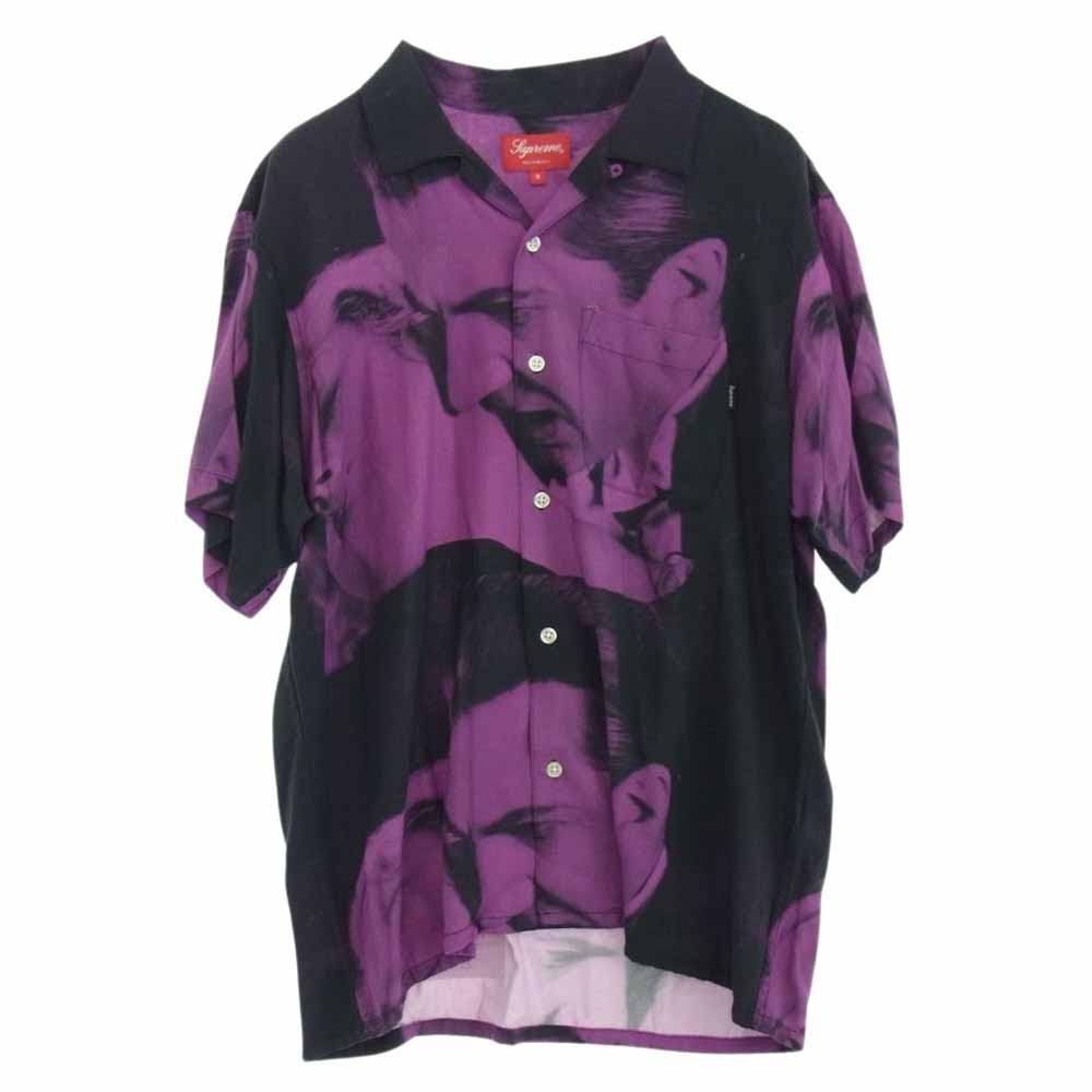 Supreme シュプリーム 19SS Bela Lugosi Rayon Shirt オープンカラー レーヨン シャツ ブラック系 パープル系 S【中古】