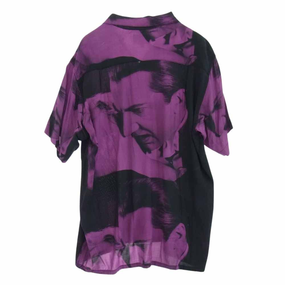 Supreme シュプリーム 19SS Bela Lugosi Rayon Shirt オープンカラー レーヨン シャツ ブラック系 パープル系 S【中古】