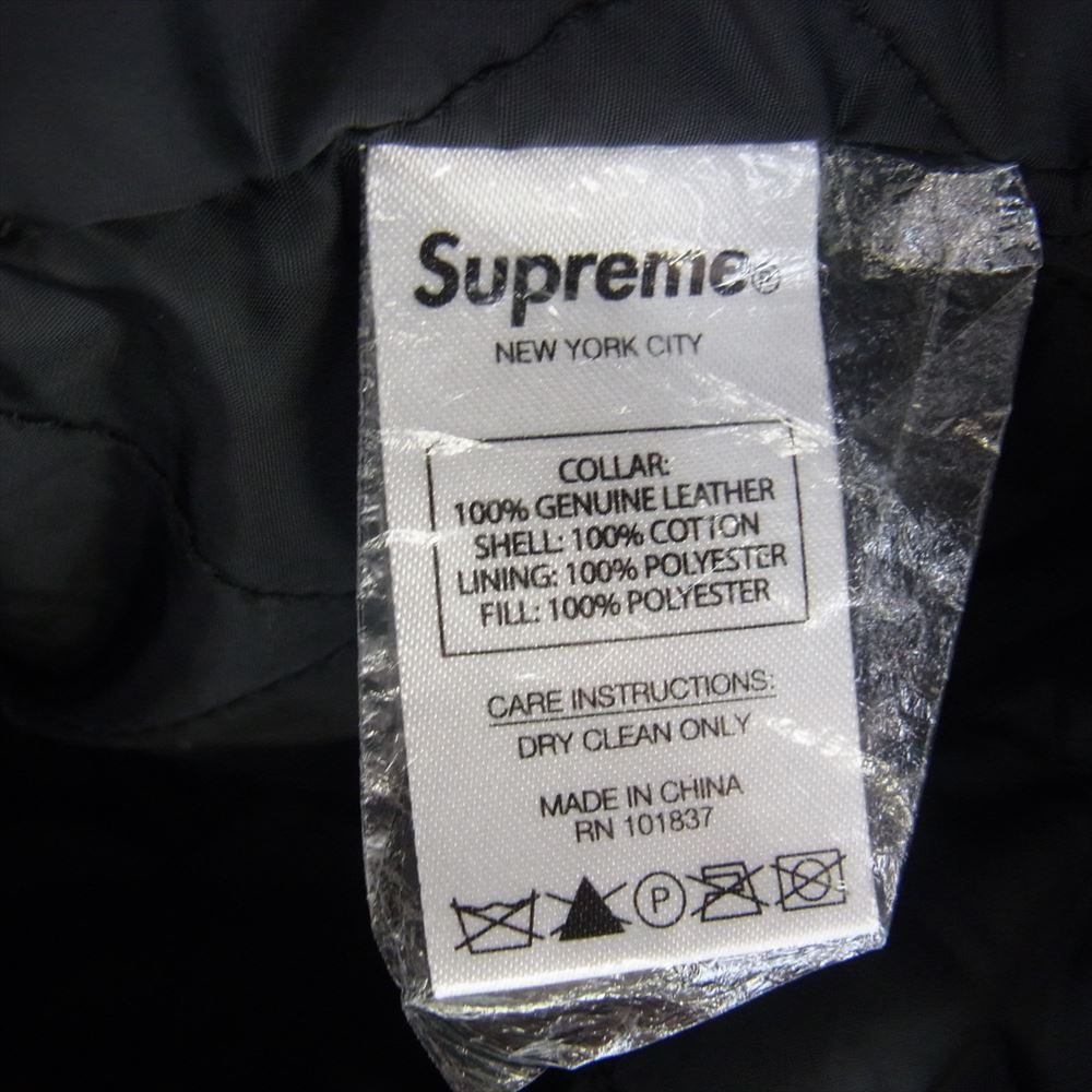 Supreme シュプリーム 20AW LEATHER COLLAR WORK JACKET デジタル フローラル柄 襟レザー ワーク ジャケット M【中古】