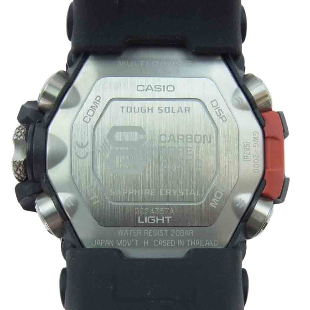 G-SHOCK ジーショック GWG-2000-1A3JF MASTER OF G MUDMASTER マッドマスター ソーラー電波モデル ブラック系 グリーン系【中古】