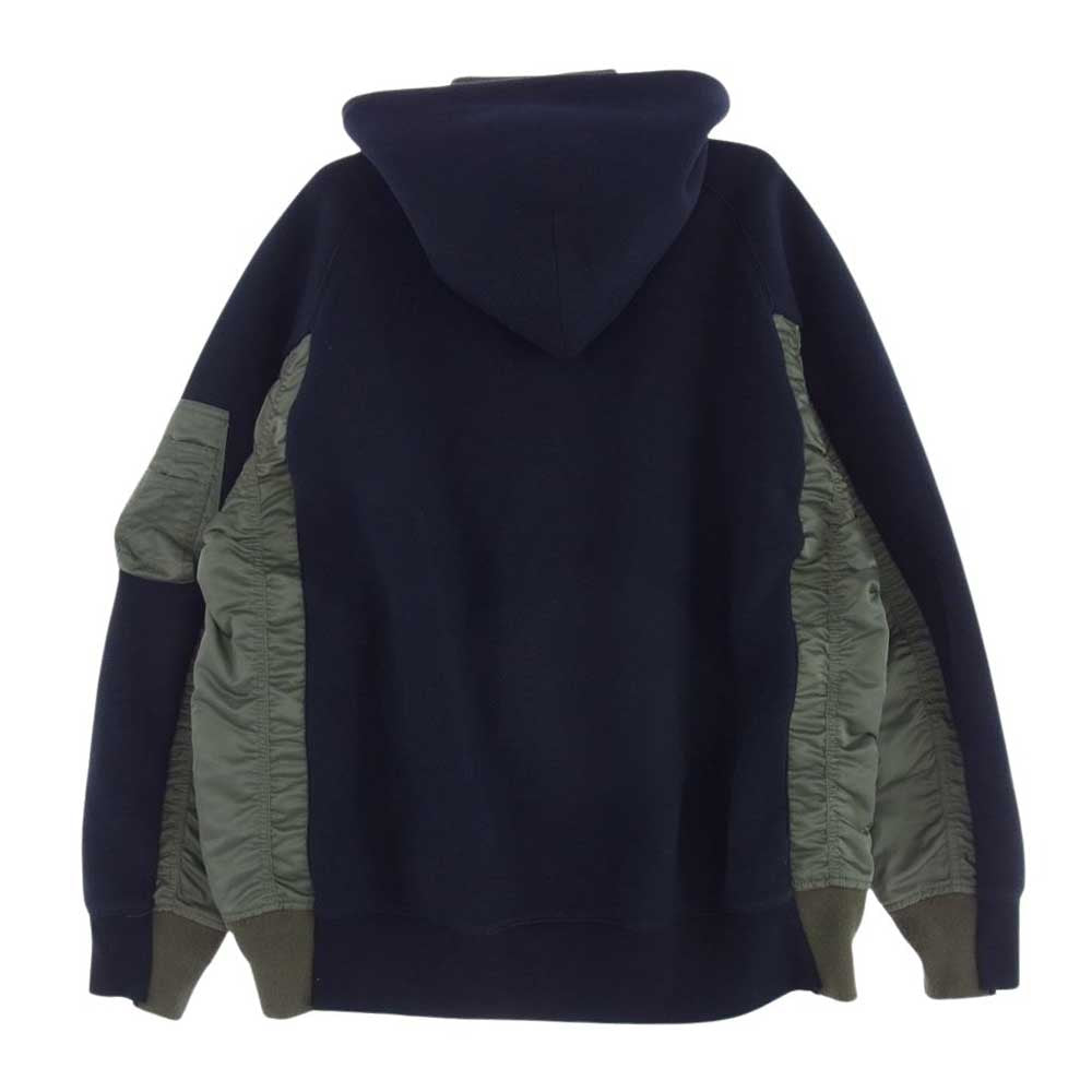 Sacai サカイ 22SS 22-02729M ドッキング スウェット MA-1 ジップ