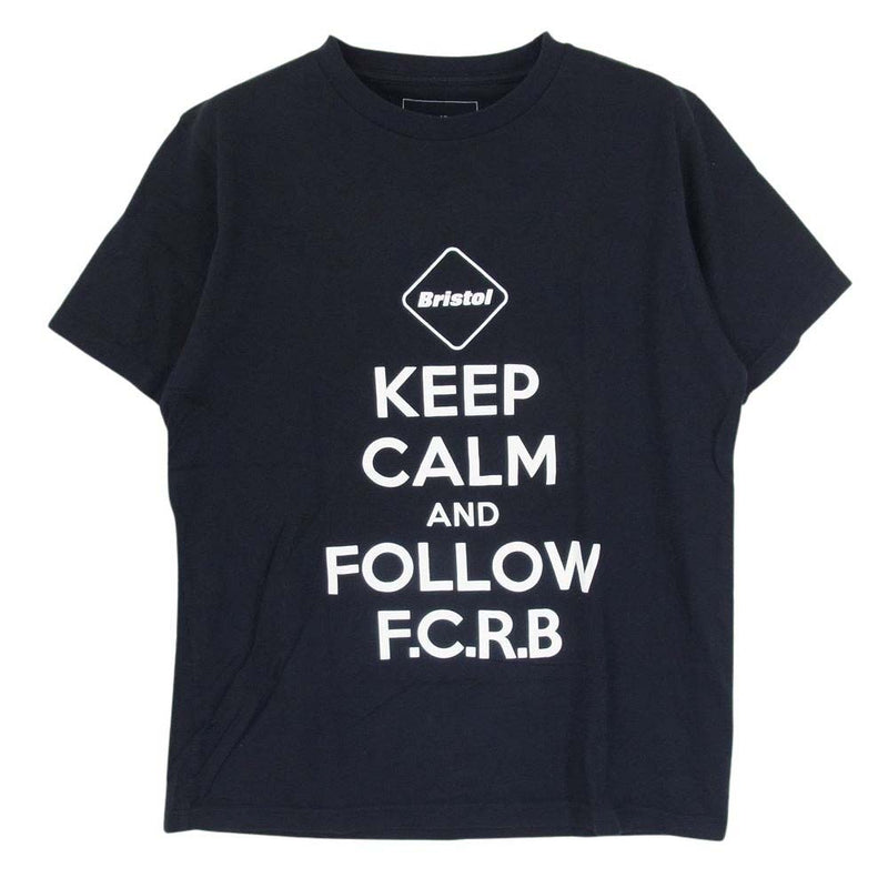 F.C.R.B. エフシーアールビー FCRB-140013 KEEP CALM TEE ロゴ 半袖 Tシャツ ネイビー系 S【中古】