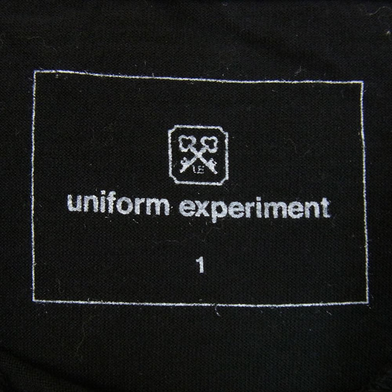 uniform experiment ユニフォームエクスペリメント UE-123141 × fragment フラグメント UEサンダープリント 半袖 ポケット Tシャツ ブラック系 1【中古】