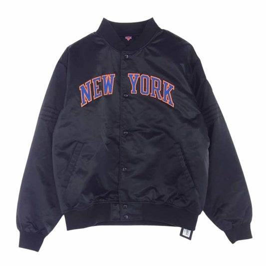 キス KHM010202-001 New York Knicks ニューヨーク ニックス Satin Bomber Jacket サテン ボンバー ジャケット ブラック系 L【美品】【中古】