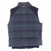 MONCLER GAMME BLEU モンクレール ガムブルー 112-391-43311-80 アウトレットスタンプ入り 国内正規品 GILET ウール切替 チェック柄 ダウンベスト ブラック系 グリーン系【中古】