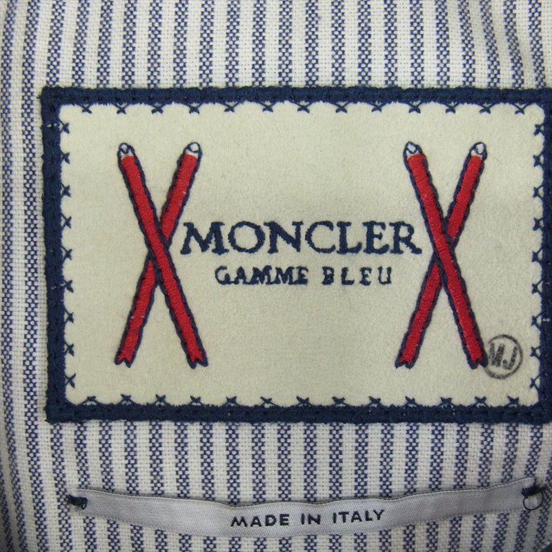 MONCLER GAMME BLEU モンクレール ガムブルー 112-391-43311-80 アウトレットスタンプ入り 国内正規品 GILET ウール切替 チェック柄 ダウンベスト ブラック系 グリーン系【中古】