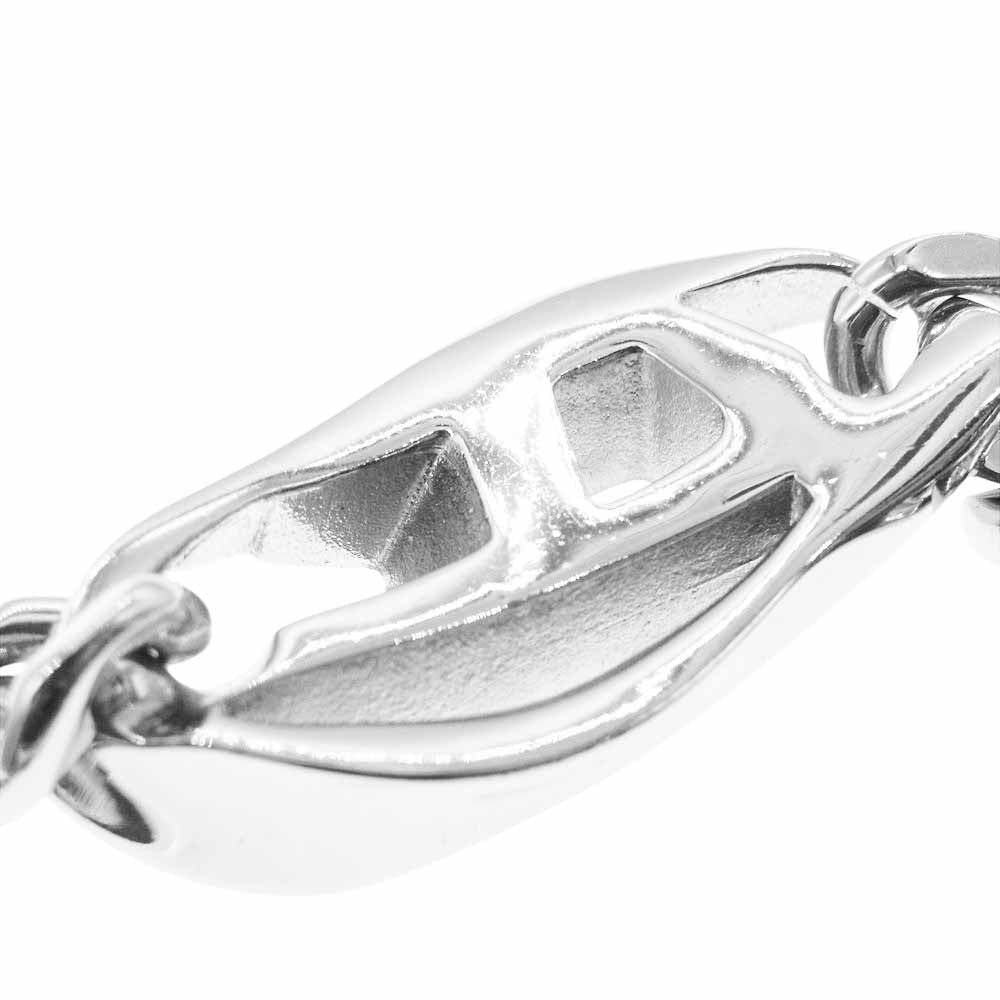 DIESEL ディーゼル Dロゴ チェーン ブレスレット  シルバー系【中古】