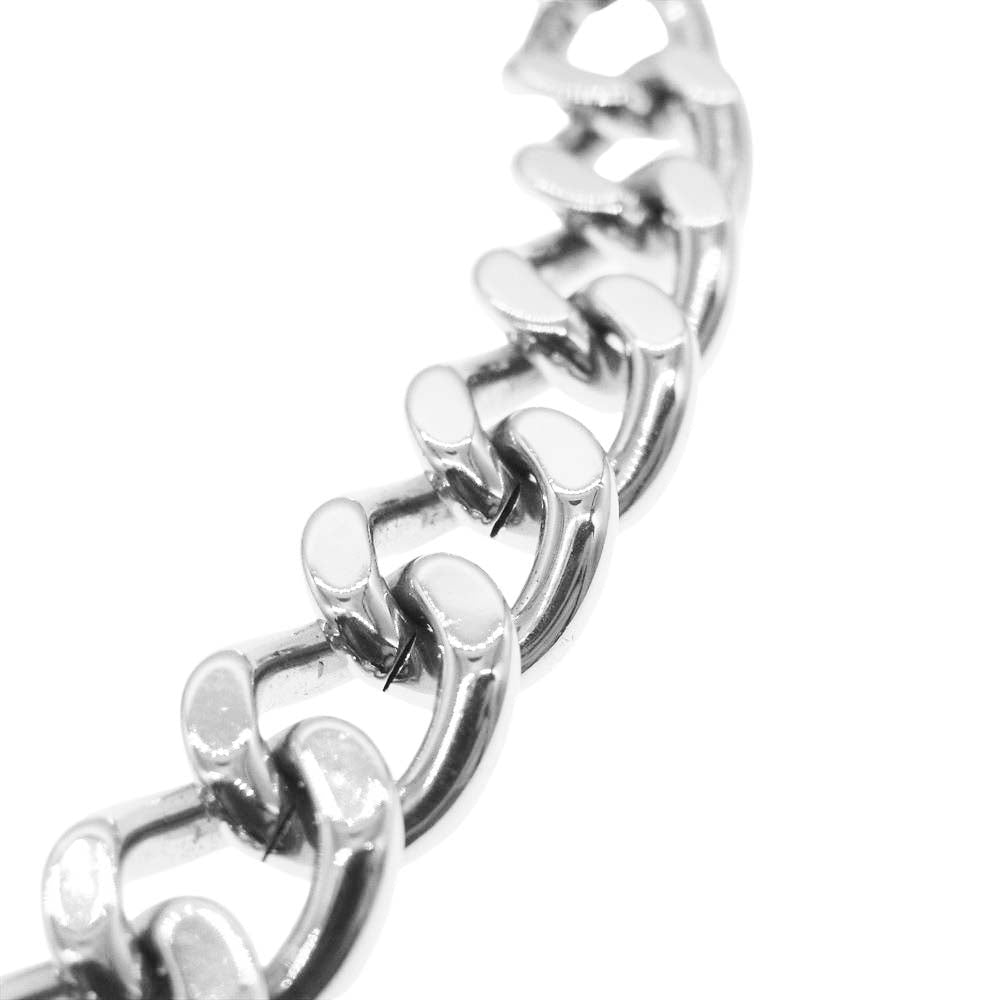 DIESEL ディーゼル Dロゴ チェーン ブレスレット  シルバー系【中古】