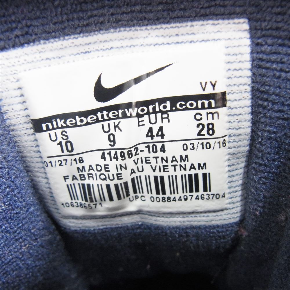 NIKE ナイキ 414962-104 Air More Uptempo エア モア アップテンポ Olympic オリンピック ハイカット スニーカー ネイビー系 ホワイト系 28cm【中古】