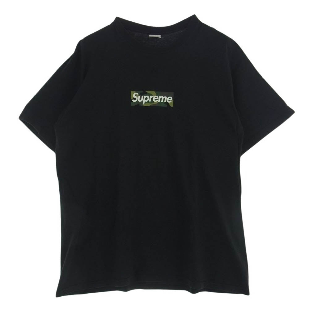 Supreme シュプリーム 23AW Box Logo Tee ボックスロゴ 迷彩 カモ Tシャツ 半袖  ブラック系 XL【中古】