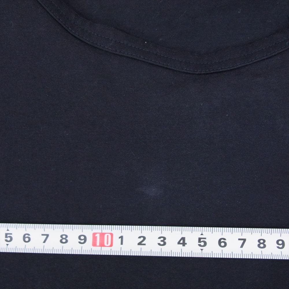 Yohji Yamamoto POUR HOMME ヨウジヤマモトプールオム HH-T67-985 フロントスリット ロング カットソー 半袖 Tシャツ ネイビー系 3【中古】