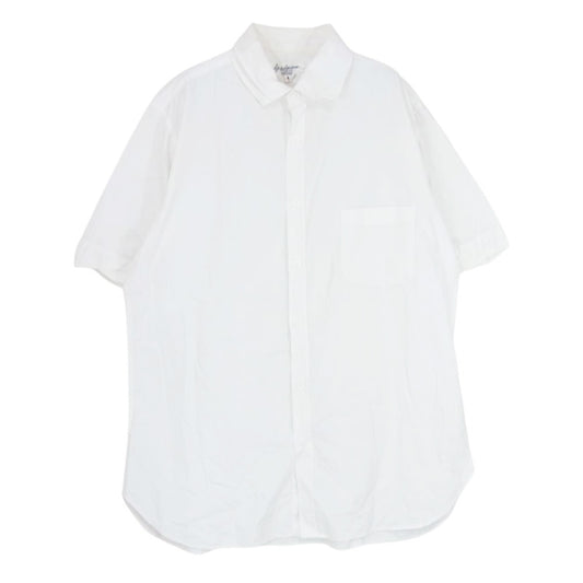 Yohji Yamamoto POUR HOMME ヨウジヤマモトプールオム H0-B32-001 二重襟 レイヤードカラー 半袖 シャツ ホワイト系 4【中古】