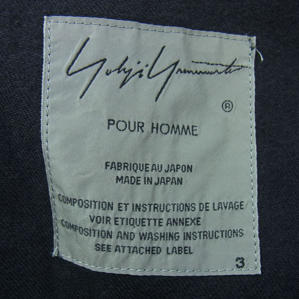 Yohji Yamamoto POUR HOMME ヨウジヤマモトプールオム 20AW HR-J62-009 8OZ DENIM LONG JACKET デニム ロング ジャケット ショップコート ブラック系 3【中古】