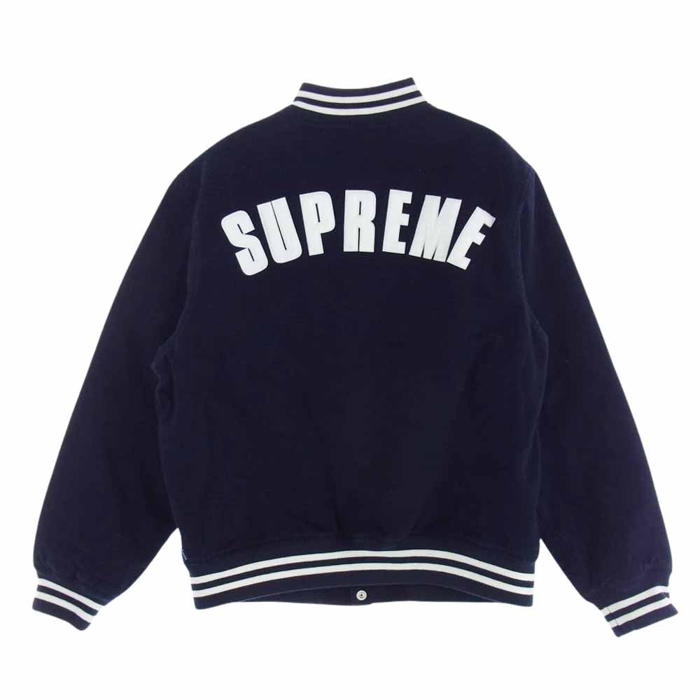 Supreme シュプリーム 20SS New Era MLB Varsity Jacket ニューエラ メジャーリーグ バーシティ ジャケット スタジャン ネイビー系 L【新古品】【未使用】【中古】