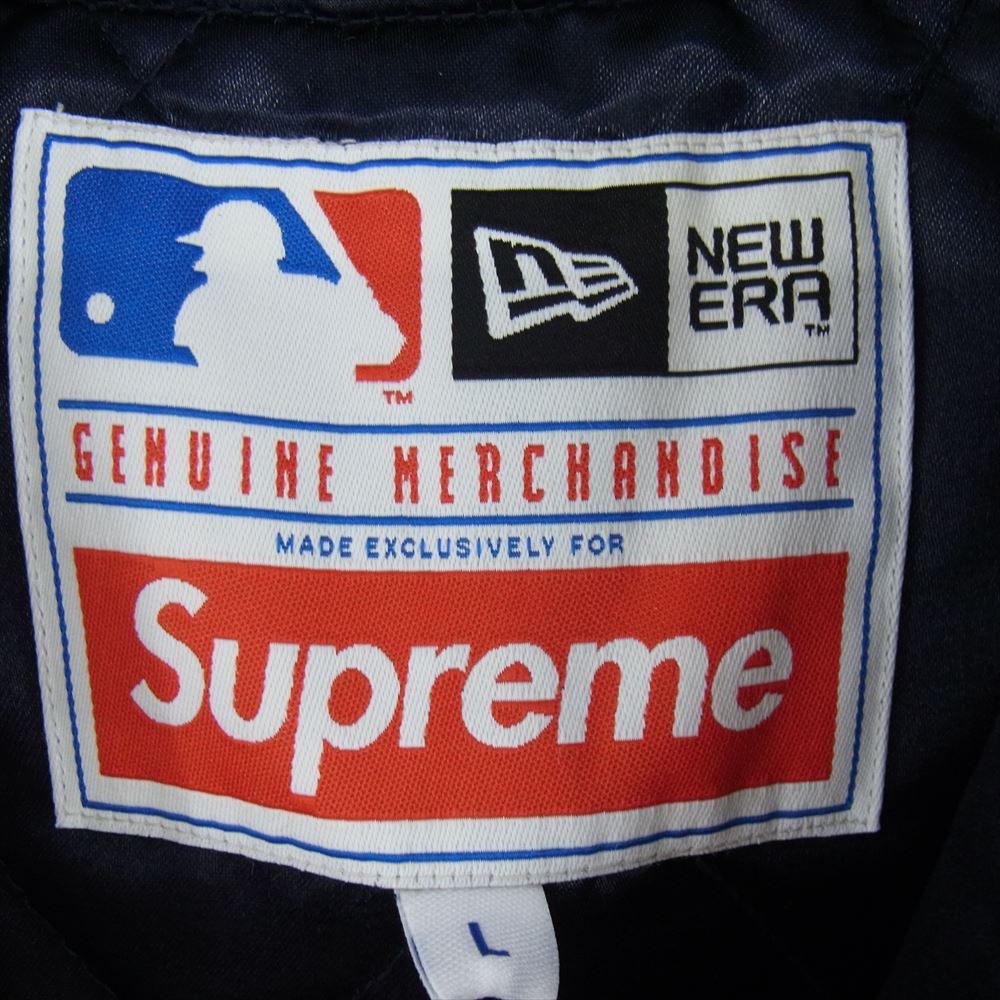 Supreme シュプリーム 20SS New Era MLB Varsity Jacket ニューエラ メジャーリーグ バーシティ ジャケット スタジャン ネイビー系 L【新古品】【未使用】【中古】