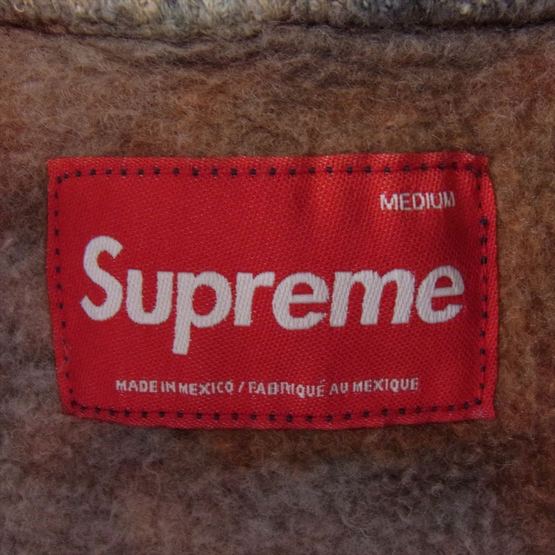 Supreme シュプリーム 24SS Overdyed Small Box Zip Up Hooded Sweatshirt Multicolor タイダイ オーバーダイ スモールボックス ロゴ ワッペン 裏起毛 スウェット ジップパーカー  マルチカラー系 M【中古】