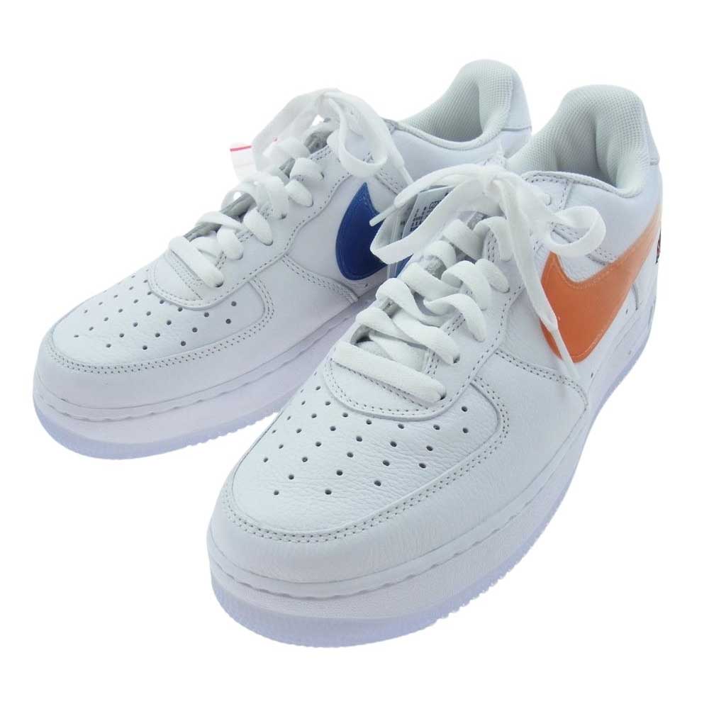 NIKE ナイキ CZ7928-100 フェイクバスターズ鑑定済  KITH キス Air Force 1 Low White Rush Blue White Brilliant Orange AF1 エアフォース ロー ホワイト ラッシュブルー ホワイト ブリリアントオレンジ スニーカー ホワイト系 27cm【新古品】【未使用】【中古】