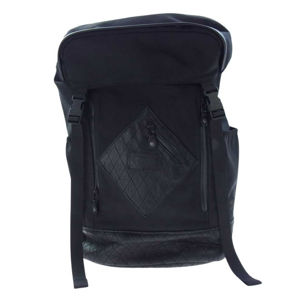 RUDE GALLERY ルードギャラリー BLACK REBEL ブラックレーベル カウハイド レザー 切替 バックパック リュック ブラック系【中古】