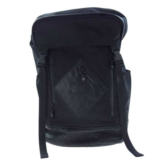 RUDE GALLERY ルードギャラリー BLACK REBEL ブラックレーベル カウハイド レザー 切替 バックパック リュック ブラック系【中古】