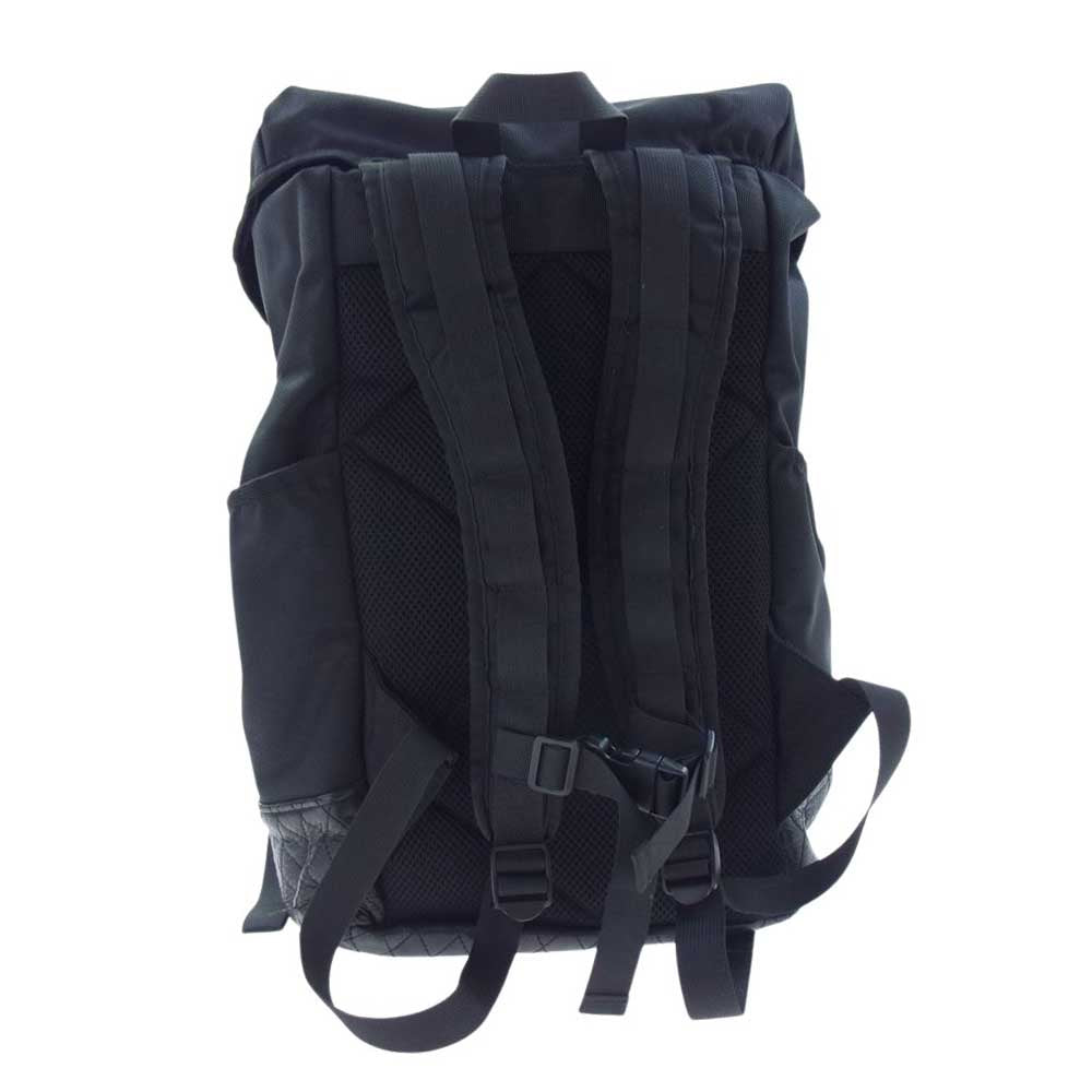 RUDE GALLERY ルードギャラリー BLACK REBEL ブラックレーベル カウハイド レザー 切替 バックパック リュック ブラック系【中古】