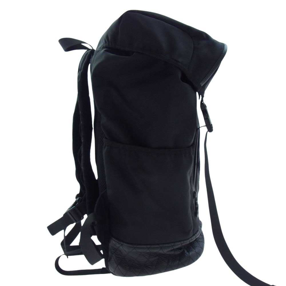 RUDE GALLERY ルードギャラリー BLACK REBEL ブラックレーベル カウハイド レザー 切替 バックパック リュック ブラック系【中古】