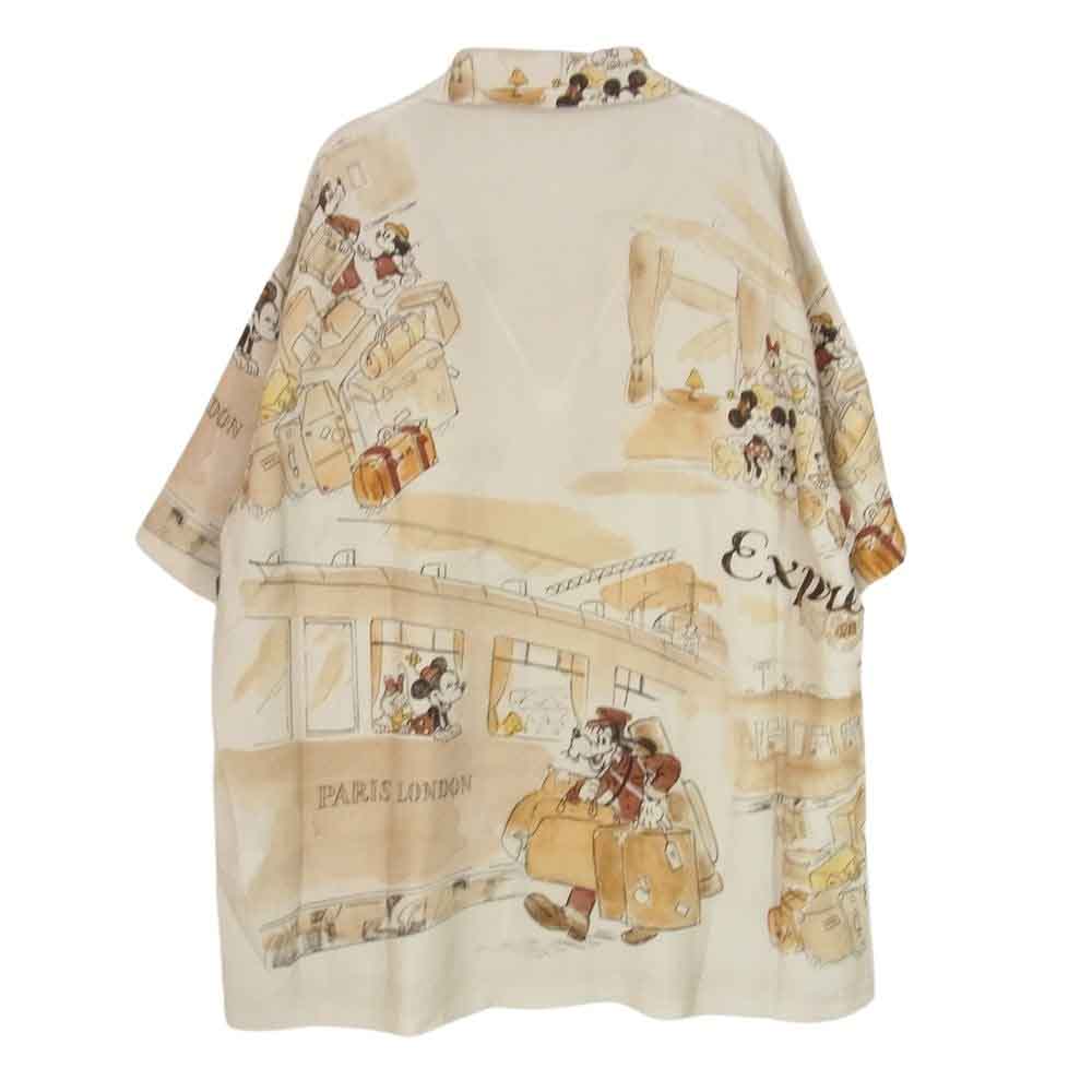 PORTER CLASSIC ポータークラシック DP-024-2709-0021-0013 DISNEY M&F PC ORIGINAL ART ALOHACOLLECTION ALOHA SHIRT PARIS-LONDON ディズニー M&F PC オリジナル アート アロハコレクション 総柄  M【新古品】【未使用】【中古】