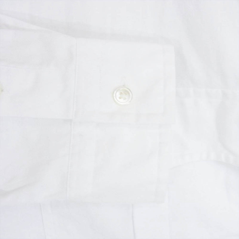 PORTER CLASSIC ポータークラシック PC-016-2772-0090-0013 ROLL UP LINEN COTTON SHIRT ロールアップ リネン コットン 長袖 シャツ ホワイト系 M【新古品】【未使用】【中古】