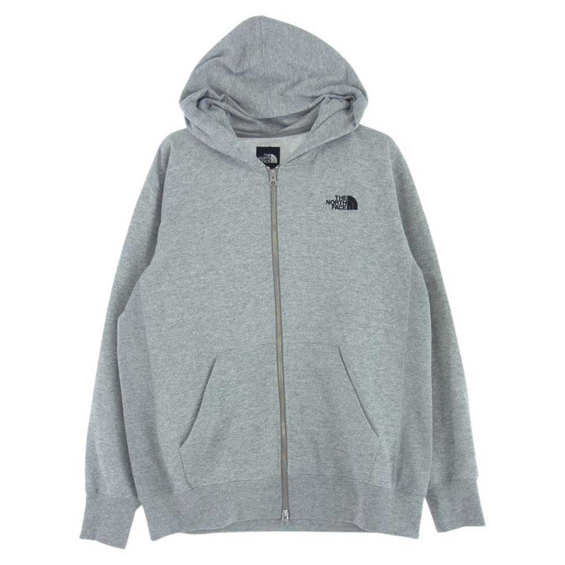 THE NORTH FACE ノースフェイス NT11836 SQUARE LOGO FULLZIP スクエアロゴフルジップ スウェットパーカー グレー系 XL【中古】