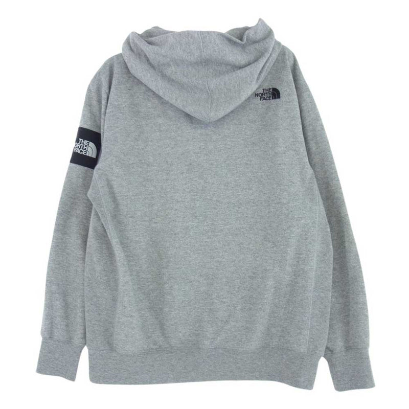 THE NORTH FACE ノースフェイス NT11836 SQUARE LOGO FULLZIP スクエアロゴフルジップ スウェットパーカー グレー系 XL【中古】