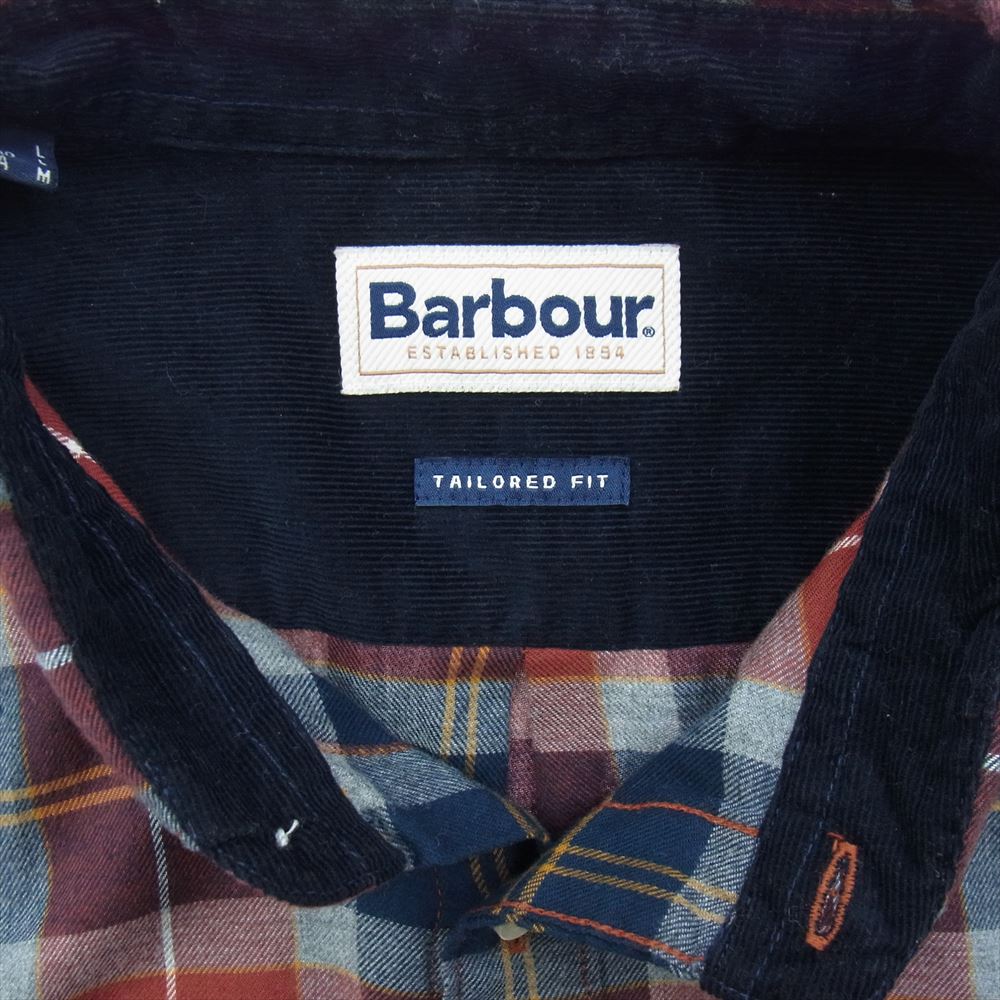 Barbour バブアー 241MSH5065 Rasay タータンチェック ボタンダウンシャツ テーラードフィット 長袖シャツ USA M【中古】