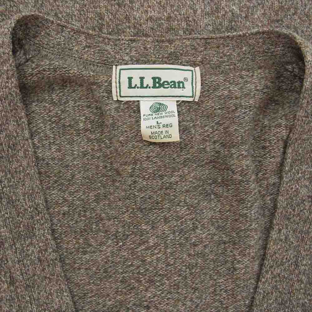 L.L.Bean エルエルビーン 70s 80s ウール カーディガン ブラウン系 L【中古】