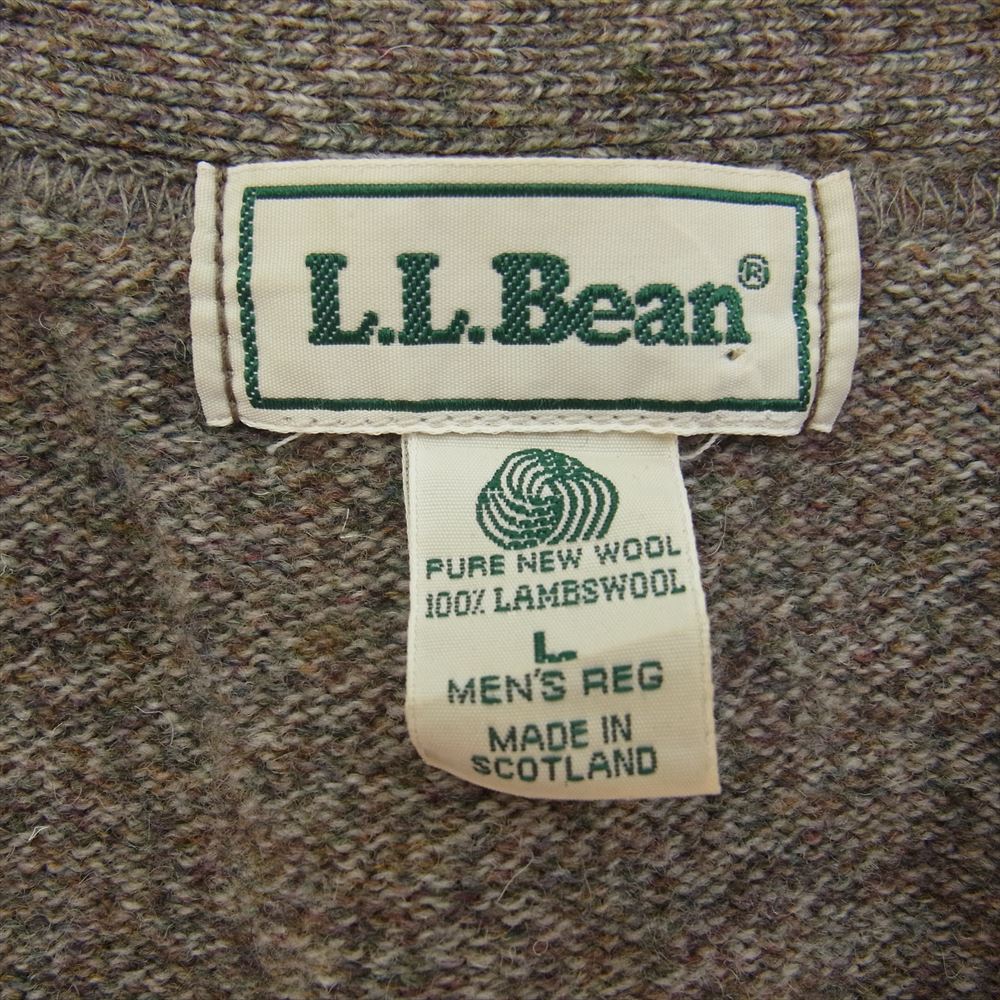 L.L.Bean エルエルビーン 70s 80s ウール カーディガン ブラウン系 L【中古】