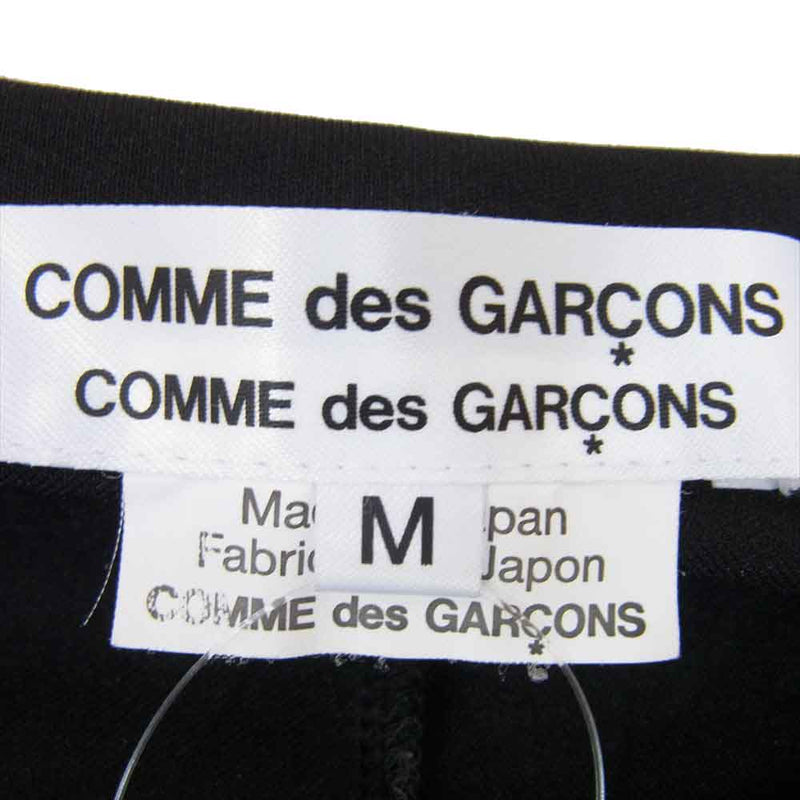 COMME des GARCONS コムデギャルソン コムコム 23SS RK-T007 ラッフル エステル カットソー 長袖Ｔシャツ ブラック系 M【中古】