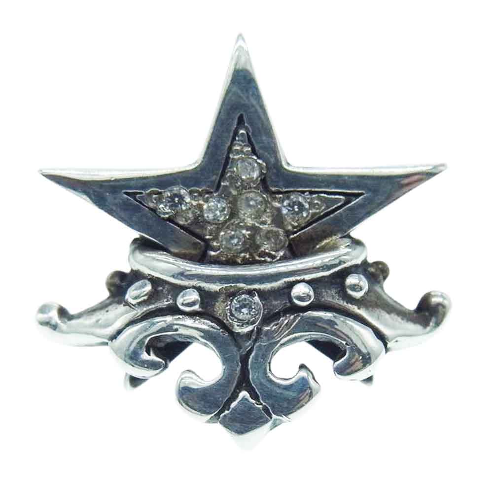 ROYAL ORDER ロイヤルオーダー SE917-PCZ Small Solid Starw/ Crown Studs w/ Pave CZ スモールソリッドスター クラウン ピアス パヴェジルコニア シルバー系【中古】