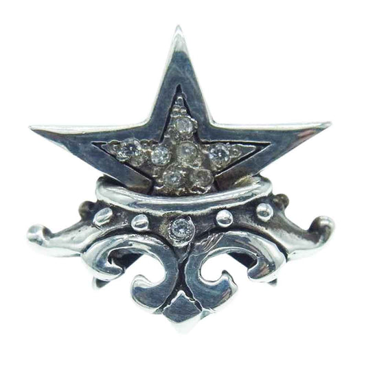ROYAL ORDER ロイヤルオーダー SE917-PCZ Small Solid Starw/ Crown Studs w/ Pave CZ スモールソリッドスター クラウン ピアス パヴェジルコニア シルバー系【中古】