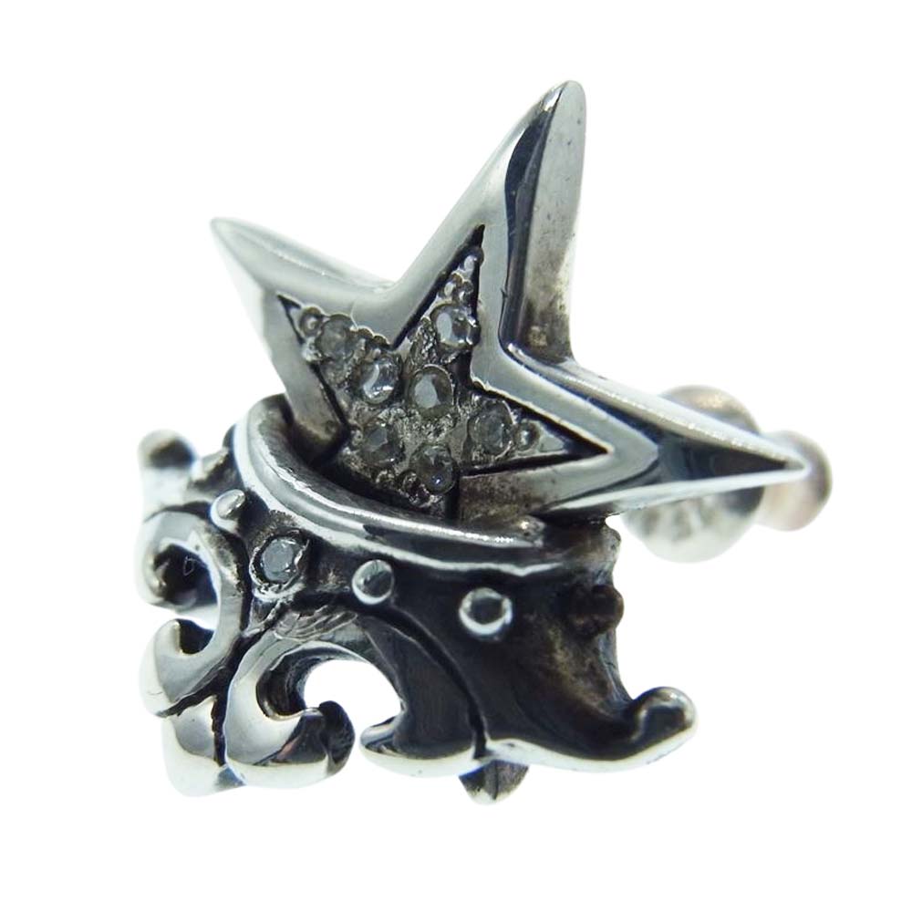 ROYAL ORDER ロイヤルオーダー SE917-PCZ Small Solid Starw/ Crown Studs w/ Pave CZ スモールソリッドスター クラウン ピアス パヴェジルコニア シルバー系【中古】