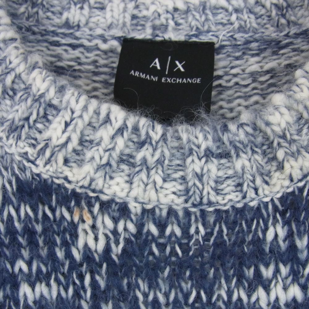 ARMANI EXCHANGE アルマーニエクスチェンジ 6ZZM2C ZME6Z クルーネック   プルオーバー ニット セーター グラデーション USA XS【中古】