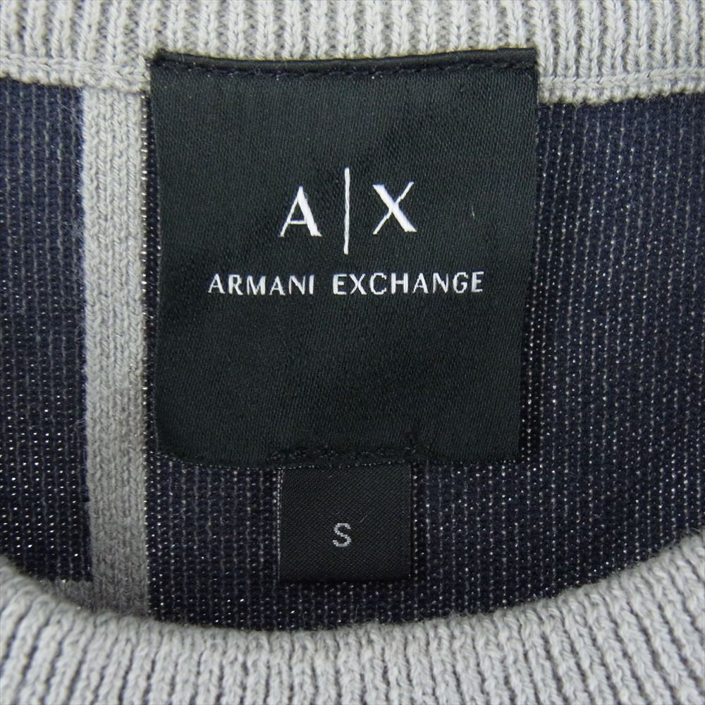 ARMANI EXCHANGE アルマーニエクスチェンジ 6KZM1E ZM1DZ Regular Fit  Sweater クルーネック プルオーバー ニット セーター グレー グレー系 S【中古】