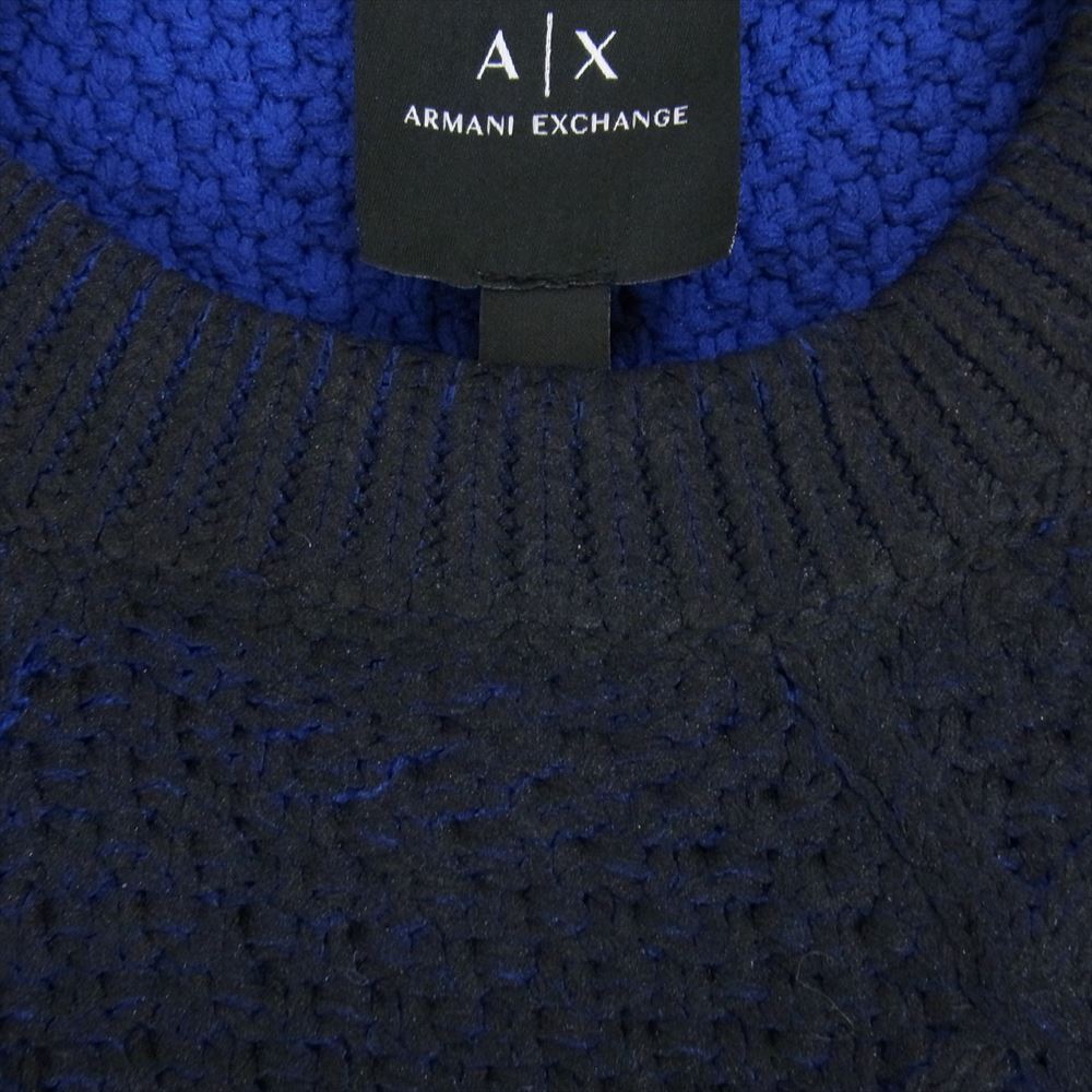 ARMANI EXCHANGE アルマーニエクスチェンジ 6GZM2H ZMR8Z クルーネック プルオーバー ケーブル ニット セーター XS【中古】