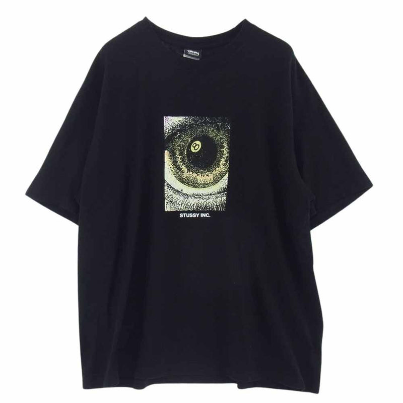 STUSSY ステューシー 21SS Acid Eye T-shirt 8ボール プリント 半袖 Tシャツ ブラック系 L【中古】