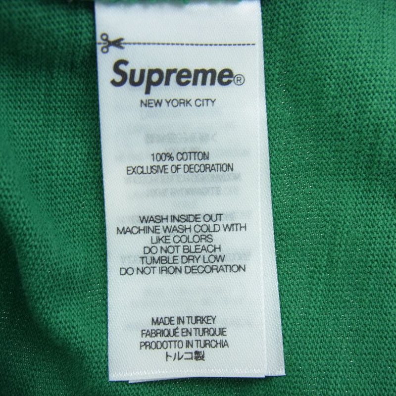 Supreme シュプリーム 24SS Patchwork Yoke Football Top Green パッチワーク ヨーク フットボール 半袖 Tシャツ グリーン系 L【美品】【中古】