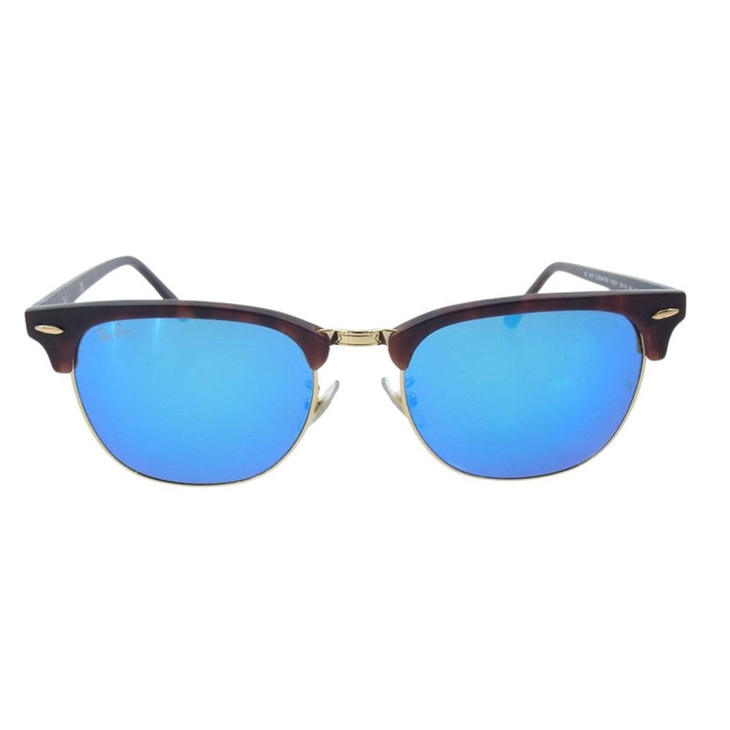 Ray-Ban レイバン 3016F CLUB MASTER クラブマスター ウェリントン サングラス アイウェア フレーム：ブラウン　レンズ枠：ゴールド 55□19　145　3N【中古】