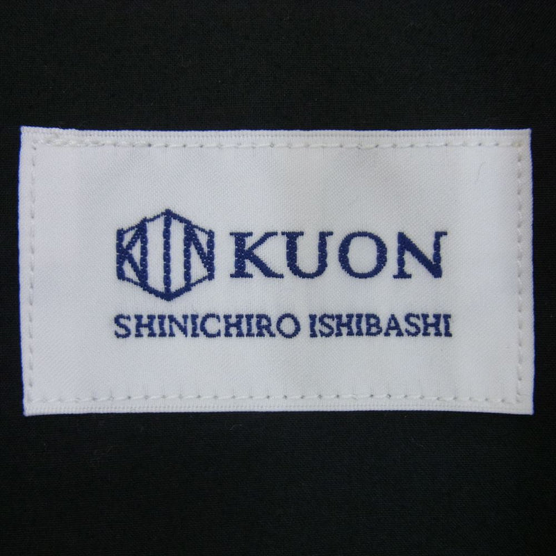 クオン 23AW 143SH022000 Arimatsu Shibori Regular Collar Shirt 有松絞り アリマツ シボリ レギュラー カラー 長袖 シャツ ブラック系 M【新古品】【未使用】【中古】