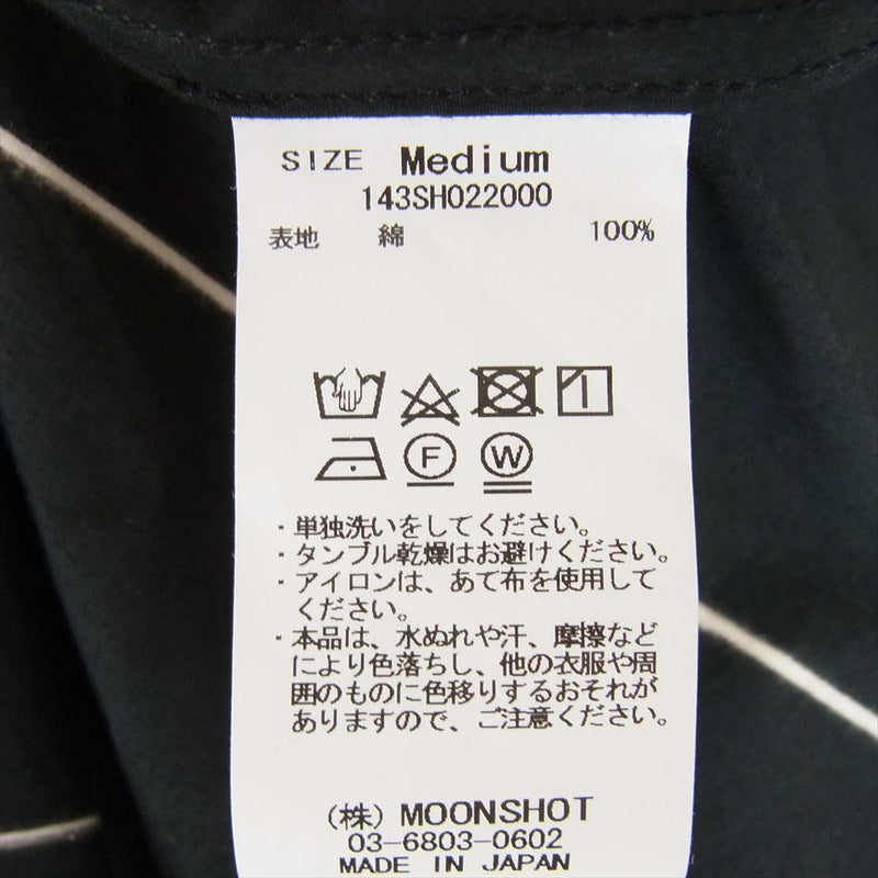 クオン 23AW 143SH022000 Arimatsu Shibori Regular Collar Shirt 有松絞り アリマツ シボリ レギュラー カラー 長袖 シャツ ブラック系 M【新古品】【未使用】【中古】